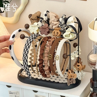 发箍收纳神器儿童抓夹发圈展示架发饰发夹发圈桌面首饰项链收纳盒