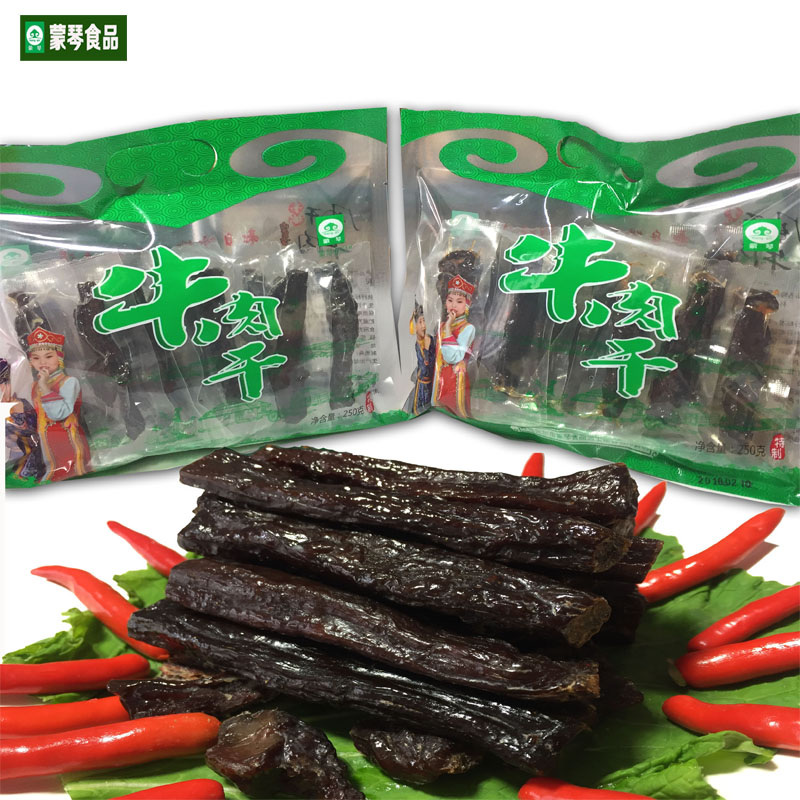 蒙琴牛肉干厂家直销内蒙古呼伦贝尔草原风干手撕原味香辣牛肉干