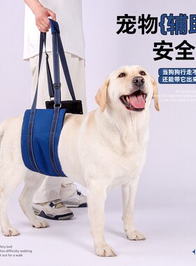 夏款老年狗残疾犬康复助行带术后恢复带辅助可调节反光牵引带