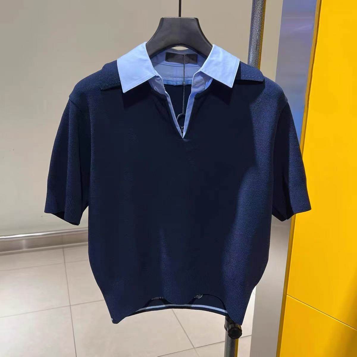 韩国高尔夫女士新款时尚百搭翻领短袖T恤户外运动休闲透气上衣潮