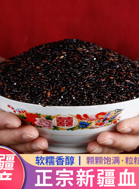 新疆血糯米2025新米正宗察农血米稻谷紫米黑糯米五谷杂粮真空10斤