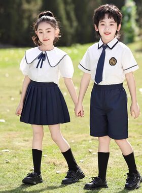 幼儿园园服夏季小学生男班服女童
