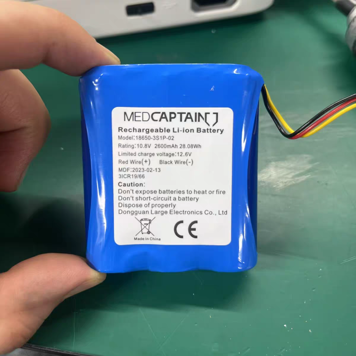 适应麦科田SYS-50注射泵10.8V2600电池 MEDCAPTAIN18650-3S电池组
