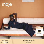 末6折Maje商场同款 蓝色收腰针织连衣裙套装 2025秋冬款 法式 女装 季