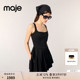 收腰短款 Maje金晨同款 连衣裙 时尚 黑色翻领无袖 2025春夏女装 法式