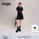 法式 简约时尚 气质黑色短款 Maje春夏女装 收腰修身 显瘦花呢连衣裙