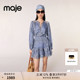 法式 复古松紧袖 口印花镂空短款 Maje2025春夏女装 收腰修身 连衣裙