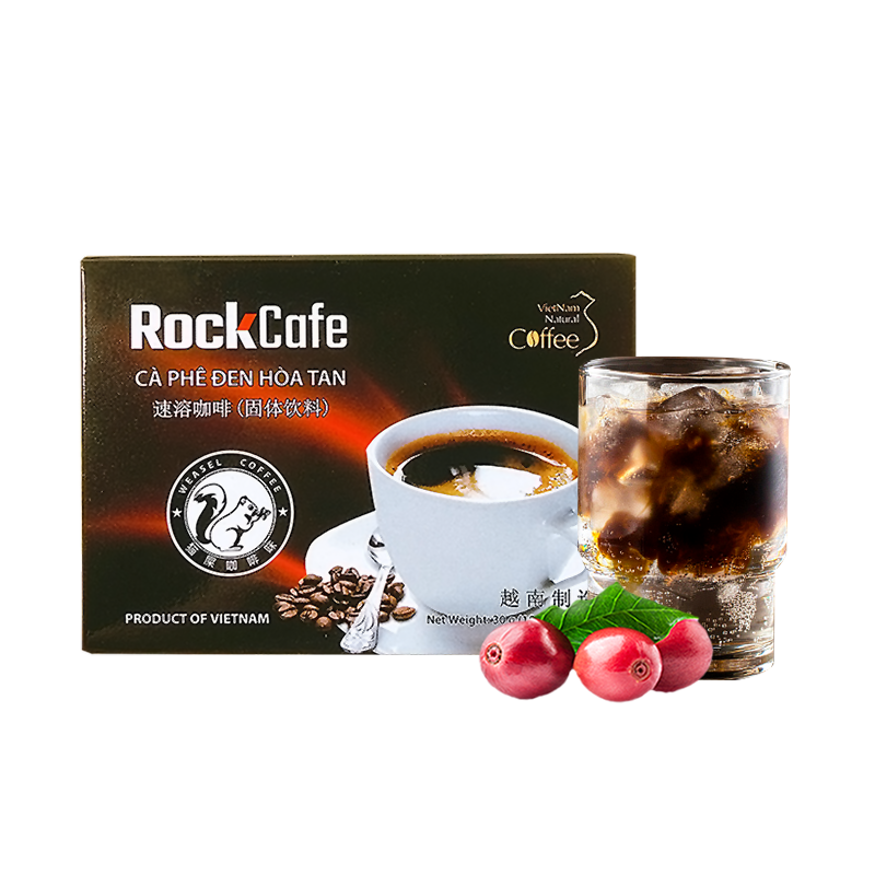 越南进口越贡咖啡速溶黑咖啡粉提神美式浓缩coffee冲饮-封面