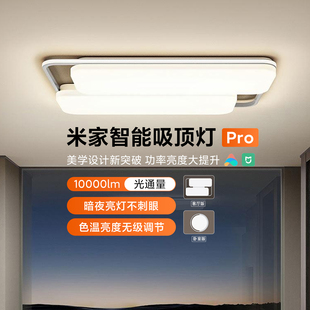 米家智能吸顶灯Pro家用高亮防蓝光简约卧室客厅高显色温无级调节