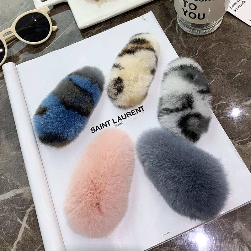 【毛毛发夹】韩国ins超大毛绒绒