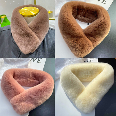 真皮草獭兔毛围巾保暖时尚