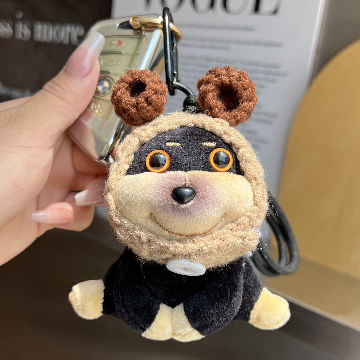 可爱蜜蜂小狗钥匙扣背包包挂件