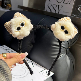 煤球发箍秋冬季洗脸发箍可爱毛绒球头饰网红百搭发饰可爱发卡头箍