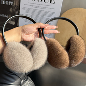 韩国水貂毛耳罩女冬保暖耳套耳包皮草真皮耳套耳暖耳捂可护耳貂皮
