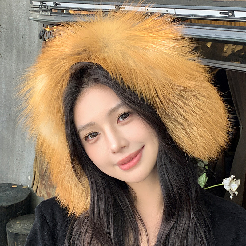 韩国真狐狸毛皮草耳罩可爱毛绒护耳耳捂子保暖毛毛耳包防冻耳套女