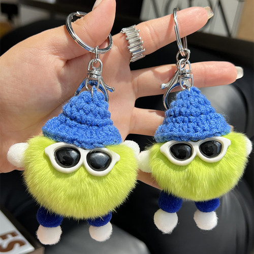 多巴胺小煤球diy钥匙扣背包挂件