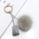 进口水貂毛毛球流苏皮草挂件毛毛球包包挂饰时尚 真皮草钥匙扣挂链