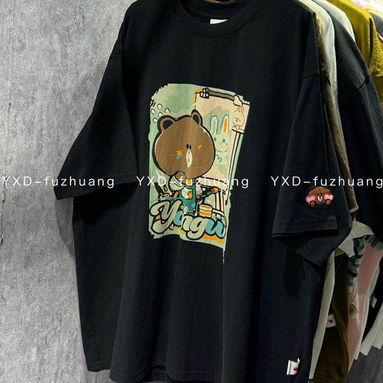 2-300斤加大码女装夏季新款胖mm宽松显瘦卡通印花短袖t恤女上衣潮