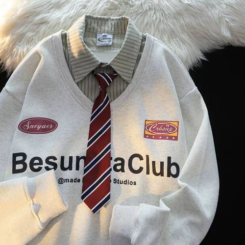 秋季宽松2-300斤胖mm慵懒风长袖