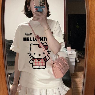 印花纯棉t恤短袖女夏宽松上衣