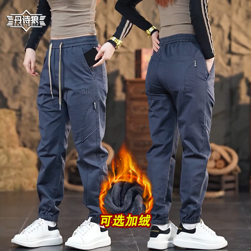 工装休闲裤男新款收口九分束脚裤