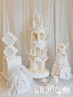 饰道具定制 复古橱窗装 饰城堡婚礼订婚翻糖仿真生日蛋糕模具橱窗装