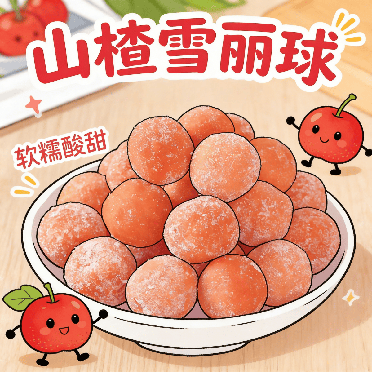 山楂雪丽球软糯酸甜袋装休闲零食果脯蜜饯解馋零食酸甜可口年货