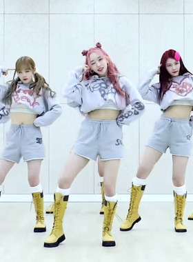 stayc韩国女团同款爵士舞蹈JAZZ演出服套装舞台少儿成人露脐kpop