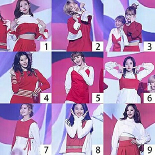 twice韩国女团同款打歌服爵士舞韩舞蹈套装舞台成人跳舞年会红色