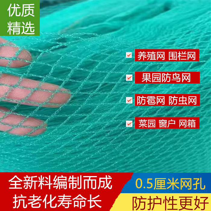 养殖防鸟网家禽菜园鱼塘围栏网果园果树防鸟网防虫网网箱渔网