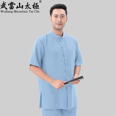 武当山太极服圆领小扣练功服休闲