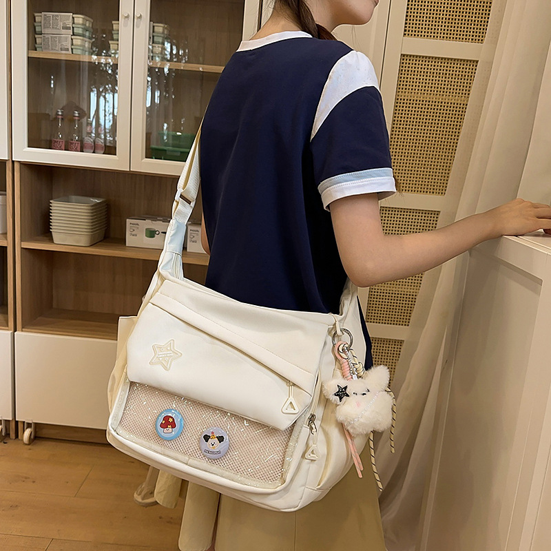 新款简约大容量学生痛包多功能托