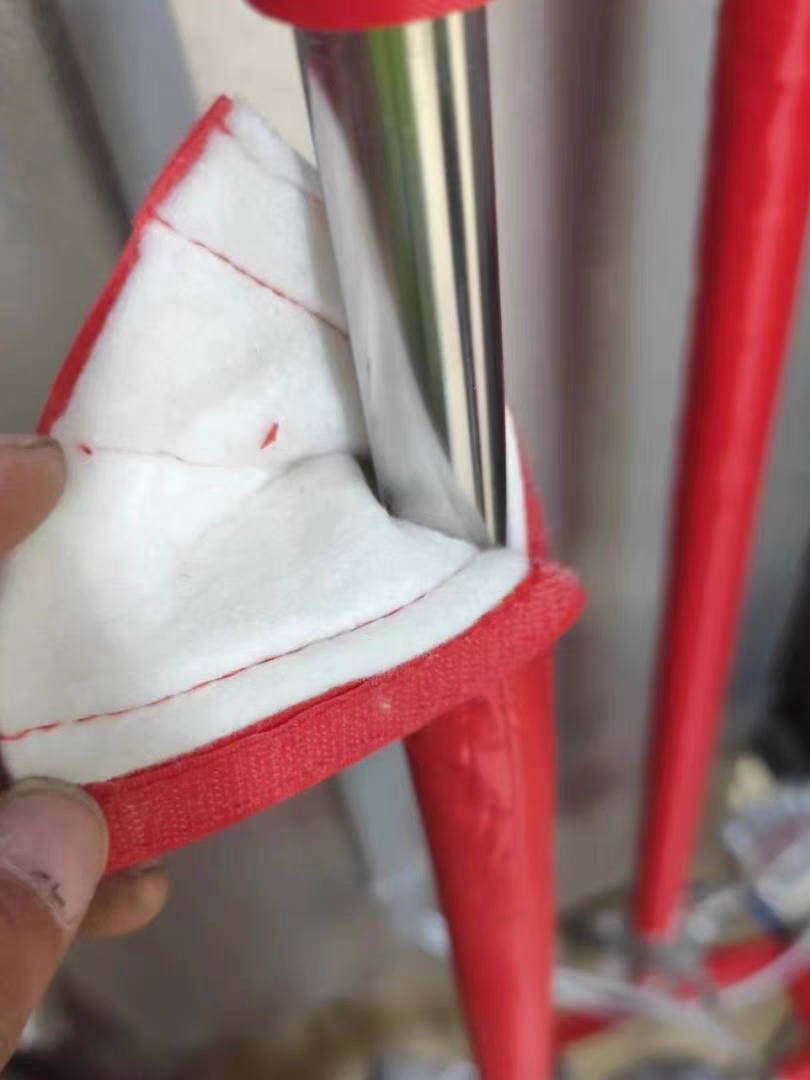 山东新华保温棉套药厂设备清洁区蒸汽管道隔热保温棉自粘扣保温套