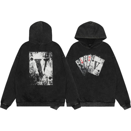 新款跨境VLONE JERRY 樱花花瓣印花连帽卫衣宽松高街美潮帽衫秋冬