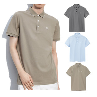 T恤N049 商务条纹网眼翻领短袖 徽章字母B刺绣五角星绣花POLO衫 男装