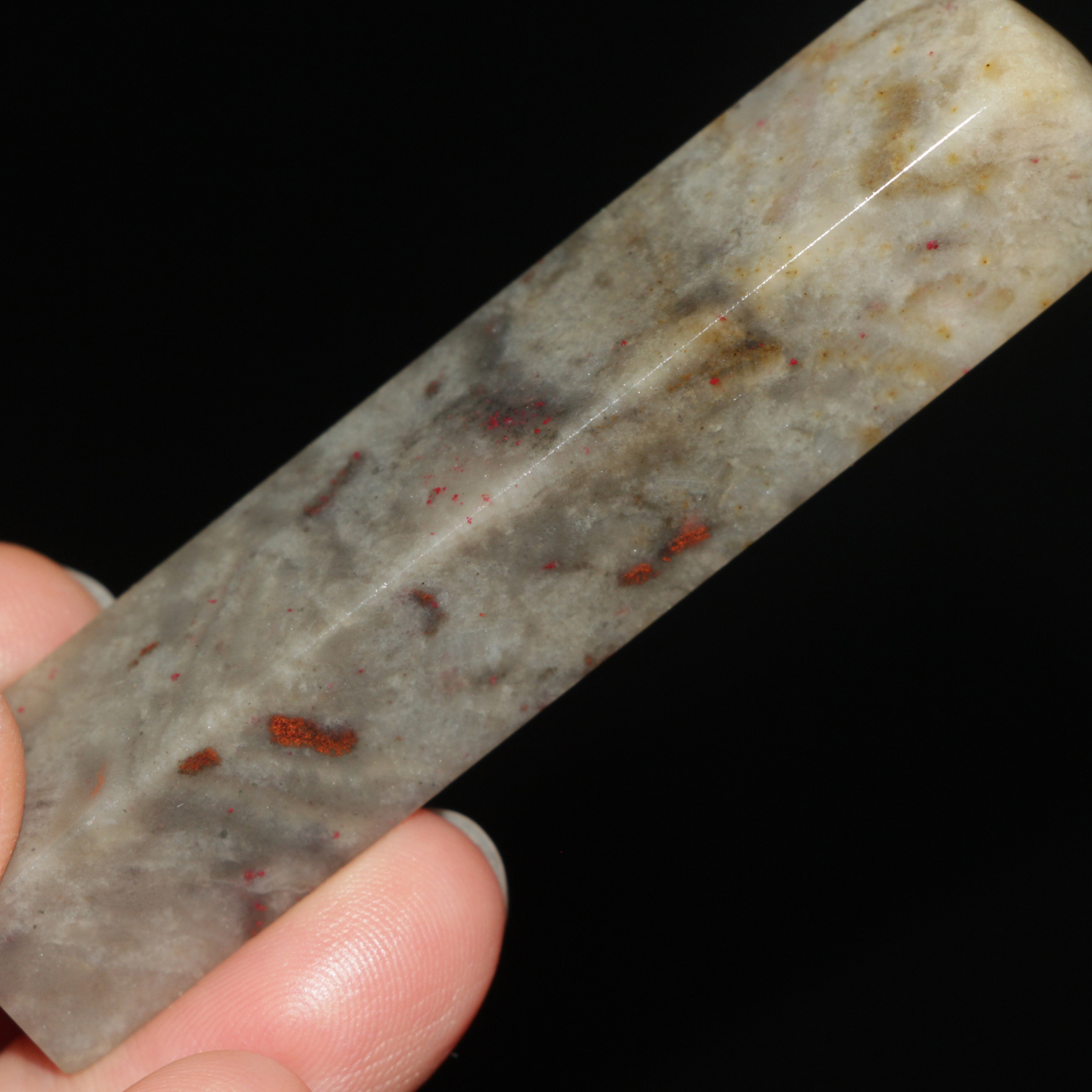 1.2×1.4厘米书画印章天然石材昌化鸡血石淡红血老坑软料朱砂篆刻