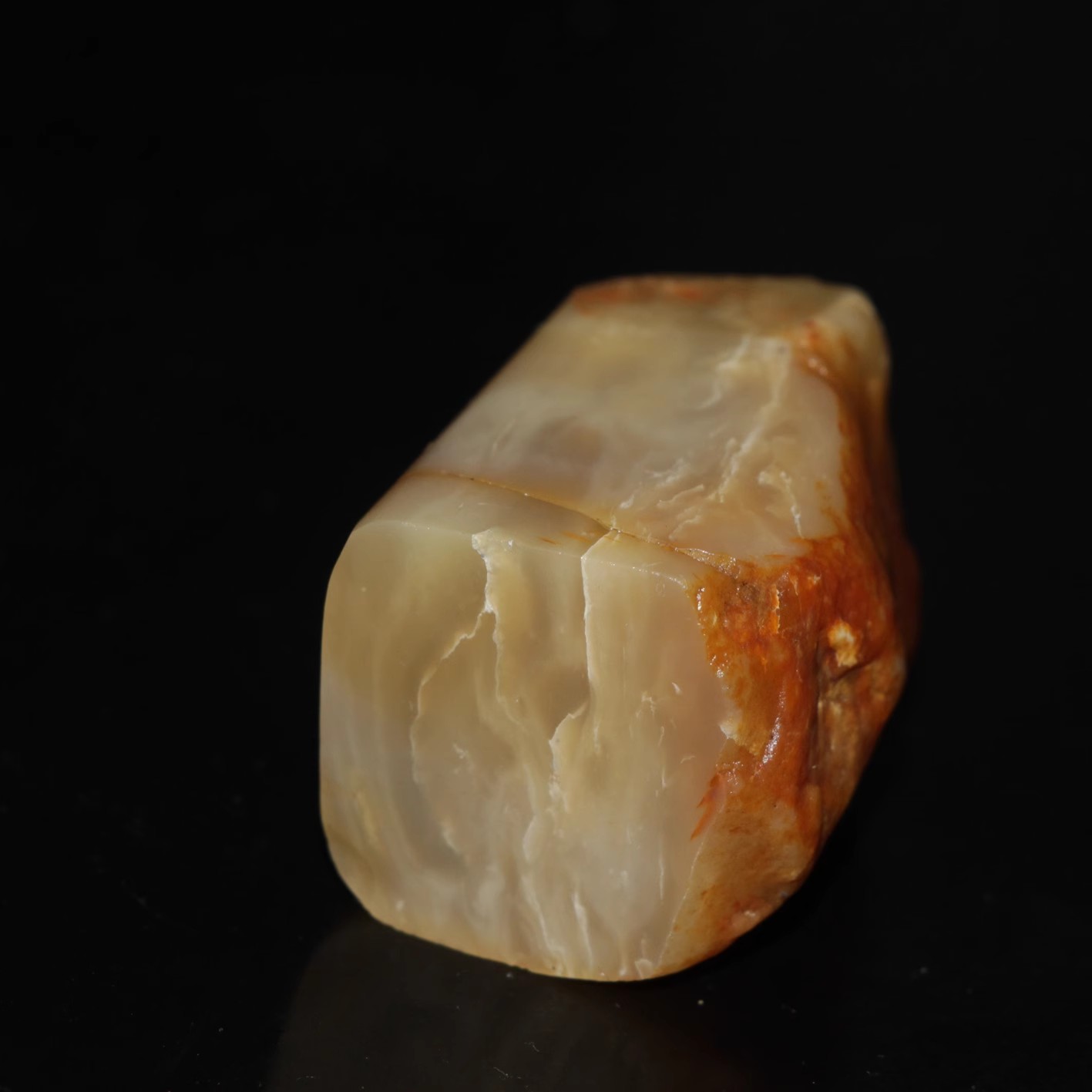 田黄石方章姓名章今古堂孤品回来正宗寿山石上坂白田石皮温润细腻