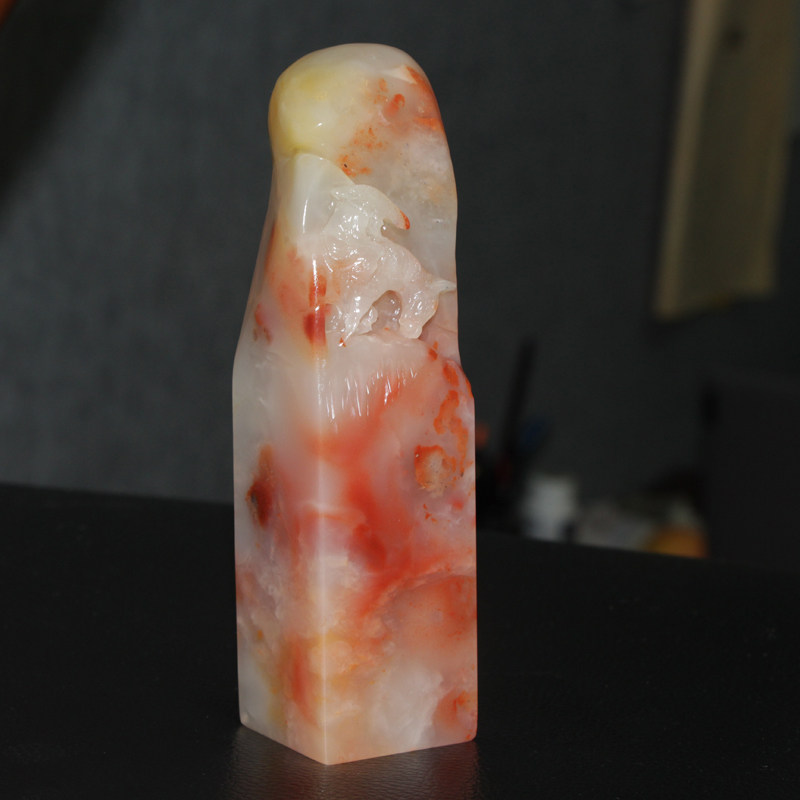 今古堂精品老挝冻石印章手工人物钮书画篆刻专用章3.3厘米收藏级