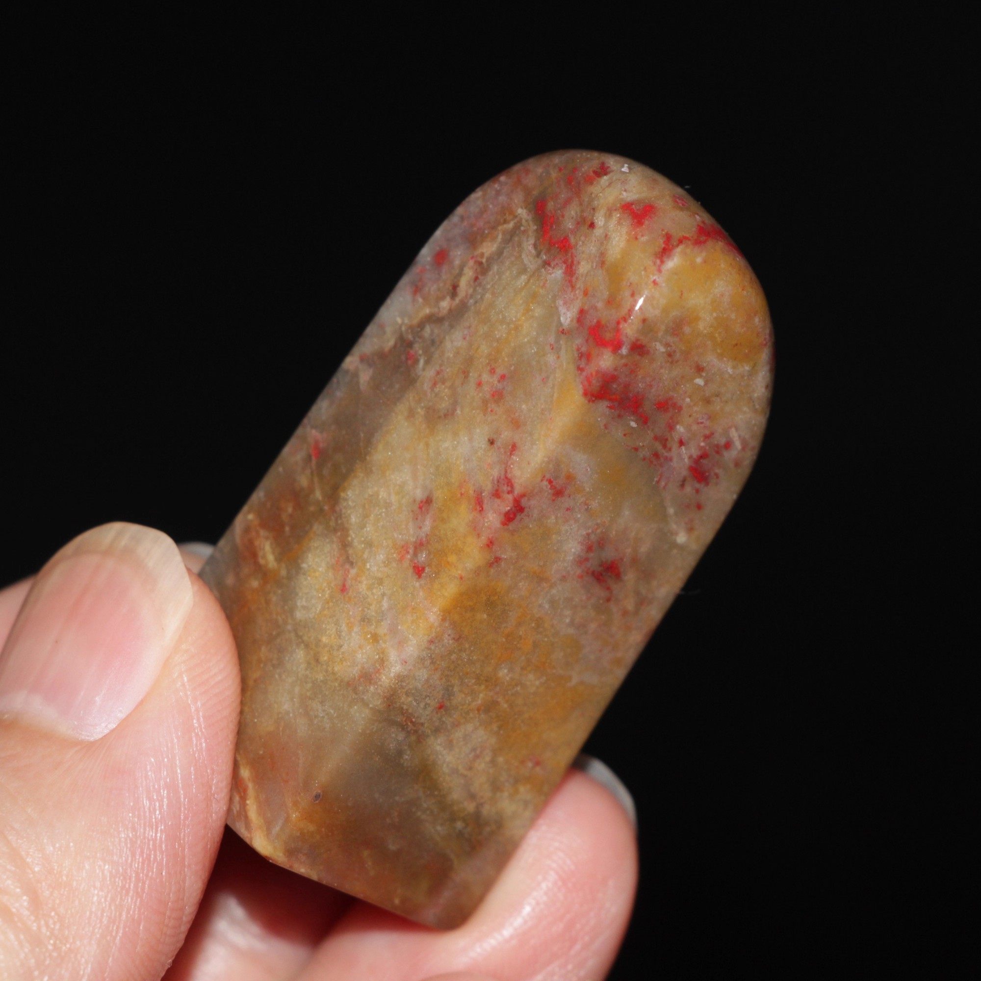 鸡血石印章今古堂天然朱砂昌化老坑软料手工篆刻料书画落款姓名章