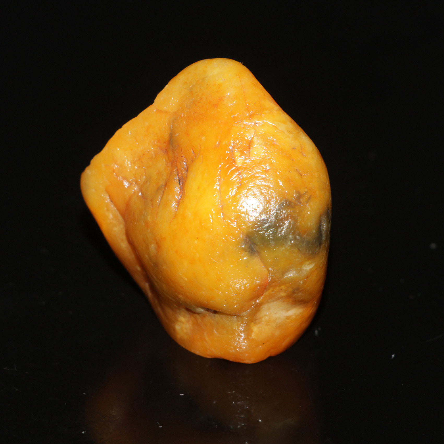 今古堂寿山溪蛋田黄印章篆刻书法专用2&times;3&times;4.5cm天然原石随形章