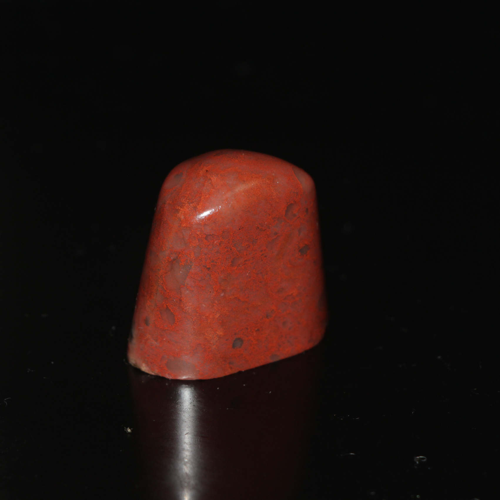 经典朱砂冻随形章椭圆1.6×3.1正宗寿山石品种一物一拍上新款闲章