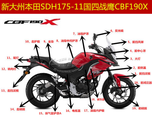新大州本田外壳国四190X战鹰190