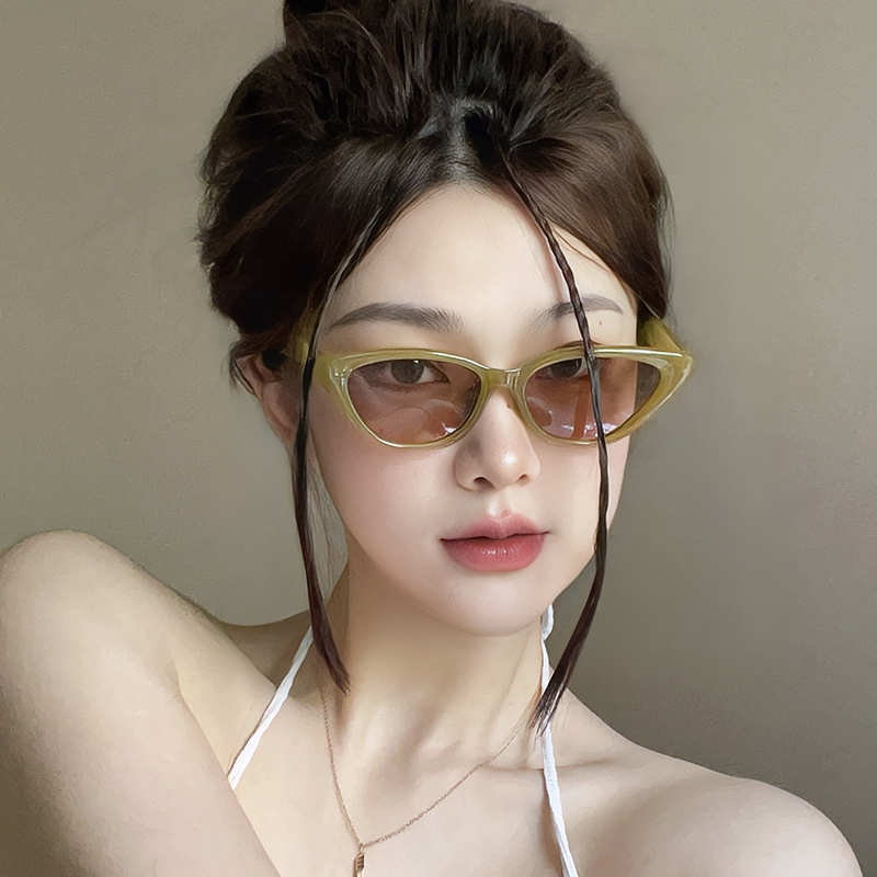 猫眼太阳眼镜Y2K凹造型欧美风