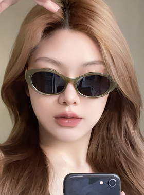 辣妹墨镜美式Y2K墨绿色防紫外线