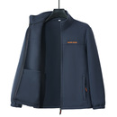 常规款 拉链开衫 立领夹克休闲加绒加厚保暖外套宽松大码 摇粒绒男士