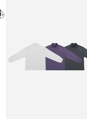 Neverules夏季吸湿速干UPF50防晒长袖T恤男女运动立领骑行服Y2081