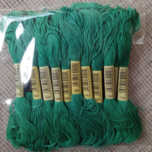 包邮 垫刺绣戳戳乐棉线 943线号10支每支8米6股补配线鞋 十字绣绣线