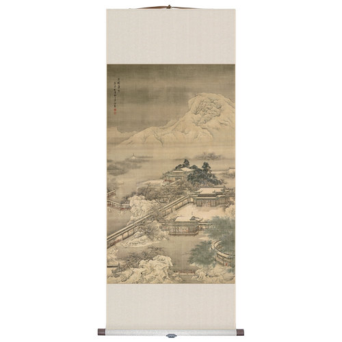 北京故宫博物院藏 梁园飞雪图 取暖挂画 艺术客厅装饰画创意礼物