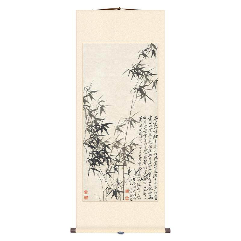 郑板桥墨竹 取暖挂画 远红外发热画 艺术客厅装饰创意礼物