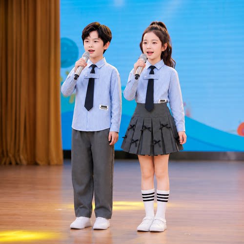 小学生合唱服诗朗诵演出服套装